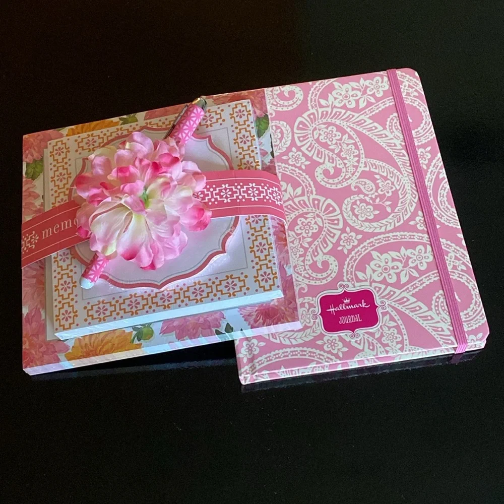 Pink Floral Hallmark Notebooks and Journal NWT